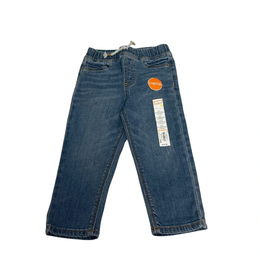 Jumping Beans Infant Boys Straight‎ Leg Stretch Jeans Blue 24 Months NWT